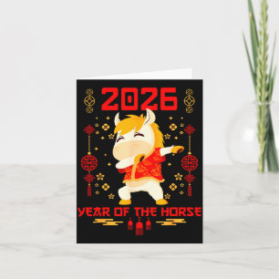Dabbing Horse Chinese New Year Of The Horse2026  Card