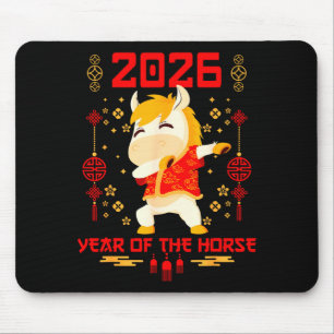 Dabbing Horse Chinese New Year Of The Horse2026 Mouse Mat