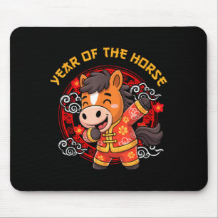 Dabbing Horse Chinese New Year Of The Horse2026 Mouse Mat