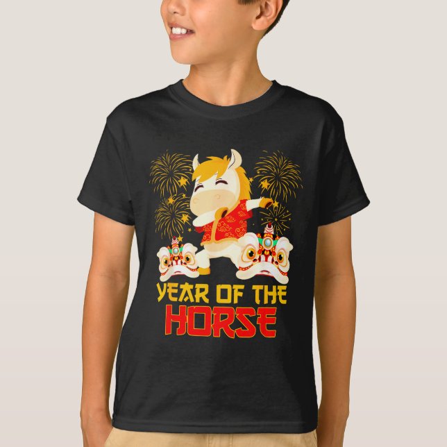 Dabbing Horse Chinese New Year Of The Horse2026  T-Shirt (Front)