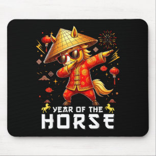 Dabbing Horse Lunar Chinese New Year Of The Horse Mouse Mat