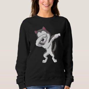 Dabbing Husky Dog Dab Dance Sweatshirt
