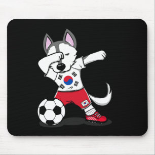 Dabbing Husky South Korea Footll Fans Korean Socce Mouse Mat