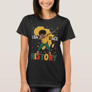 Dabbing I Am Black History Kids Boys Men Black His T-Shirt