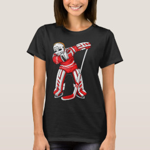 Dabbing Ice Hockey Player Fun Boys Girls Kids Dab  T-Shirt