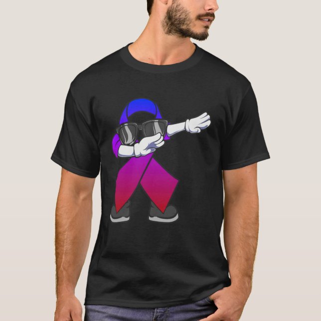 Dabbing Inclusion Ribbon Dabbin Dance T-Shirt (Front)