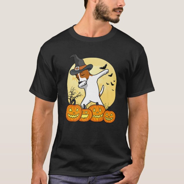 Dabbing Jack Russell Terrier Dab Dance Halloween D T-Shirt (Front)