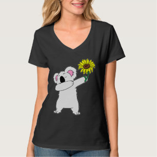 Dabbing Koala Bear Sunflower Autism Awareness T-Shirt