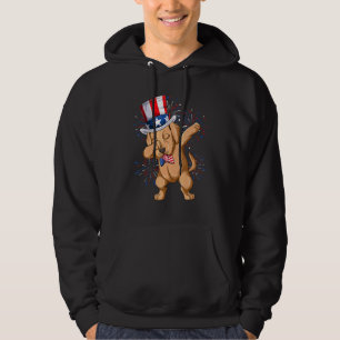 Dabbing Labrador Lab Dog Uncle Sam Usa Flag Indepe Hoodie