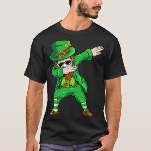 Dabbing leprechaun Face Mask St Patrick's Day Boys T-Shirt