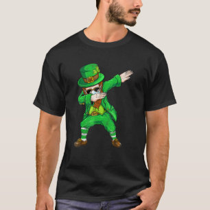 Dabbing Leprechaun Face Mask St Patrick's Day Boys T-Shirt