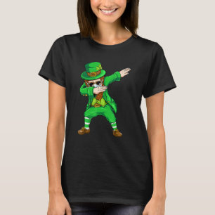 Dabbing Leprechaun Face Mask St Patrick's Day Boys T-Shirt