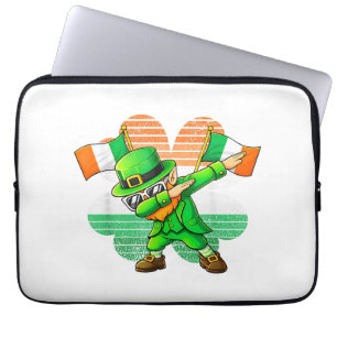 Dabbing Leprechaun for Kids Boys Mens Youth Laptop Sleeve
