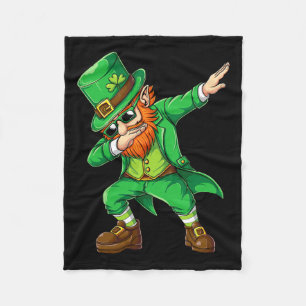 Dabbing Leprechaun Funny Gifts Men Kids Boys St Pa Fleece Blanket