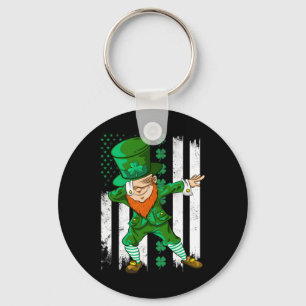 Dabbing Leprechaun Funny Gifts Men Kids Boys St Pa Key Ring