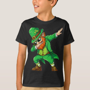 Dabbing Leprechaun Funny Gifts Men Kids Boys St Pa T-Shirt