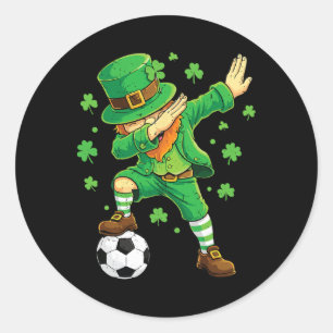 Dabbing Leprechaun Funny Irish Boy St Patricks Day Classic Round Sticker