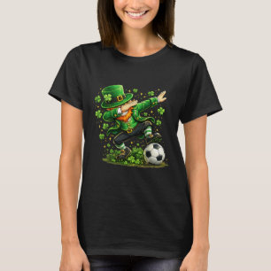 Dabbing Leprechaun Soccer Funny St Patricks Day Sh T-Shirt