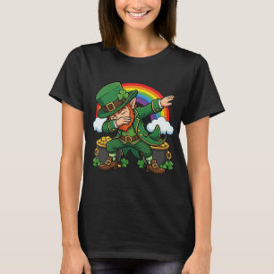 Dabbing Leprechaun St Patricks Day Leprechaun Boys T-Shirt