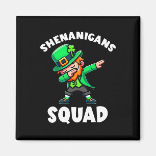 Dabbing Leprechaun St Patricks Day Shenanigans Squ Magnet