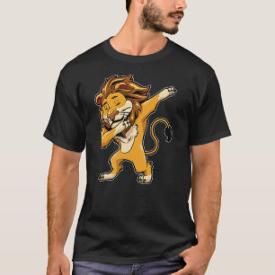 Dabbing Lion T Shirt Meme Print Dab Cat Dance T Sh