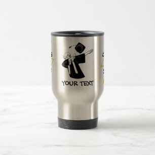 Dabbing Male Graduate Lightning Bolt Custom Travel Mug