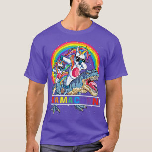 Dabbing Mamacorn Unicorn Mum Dinosaur Rainbow Moth T-Shirt