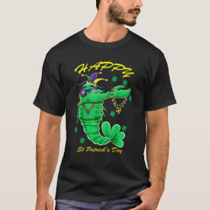 Dabbing Mardi Gras Bead Jester Hat Crawfish Boil P T-Shirt