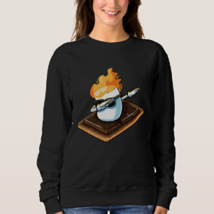 Dabbing Marshmallow Funny Smores Camping Dab Campe Sweatshirt