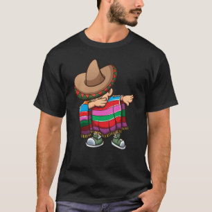 Dabbing Mexican Kid with Sombrero and Sombrero T-Shirt