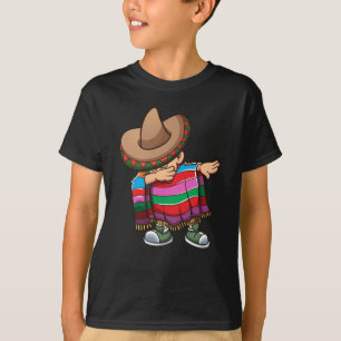 Dabbing Mexican Kid with Sombrero and Sombrero T-Shirt