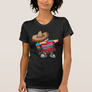 Dabbing Mexican Kid with Sombrero and Sombrero T-Shirt