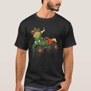 Dabbing Mexican Man Poncho Monster Truck Cinco De T-Shirt