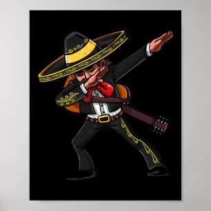 Dabbing Mexican Mariachi Cinco De Mayo Costume Tee Poster