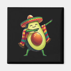Dabbing Mexican Poncho Avocado Cinco De Mayo 1 Magnet