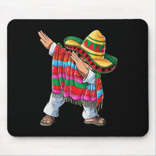 Dabbing Mexican Poncho Cinco De Mayo Boys Men Shor Mouse Mat