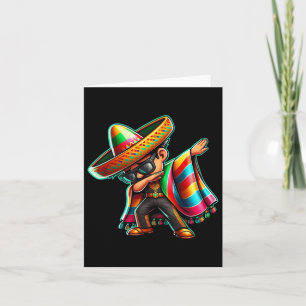 Dabbing Mexican Poncho Cinco De Mayo Boys Men Todd Card