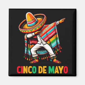 Dabbing Mexican Poncho Cinco De Mayo Fiesta 5  Magnet