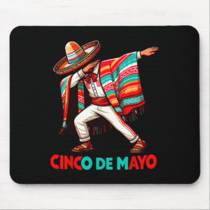 Dabbing Mexican Poncho Cinco De Mayo Fiesta  Mouse Mat