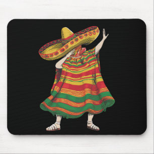 Dabbing Mexican Poncho Cinco De Mayo Fiesta Party Mouse Mat