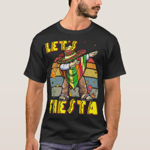 Dabbing Mexican Poncho Cinco De Mayo Funny Vintage T-Shirt