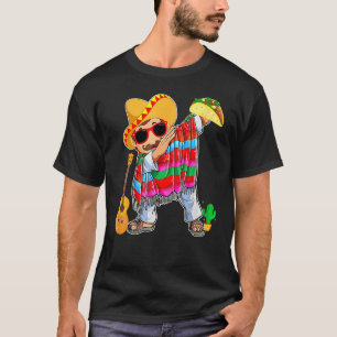 Dabbing Mexican Poncho Cinco de Mayo Men Sombrero T-Shirt