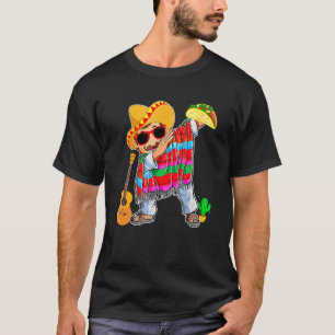 Dabbing Mexican Poncho Cinco De Mayo Men Sombrero  T-Shirt