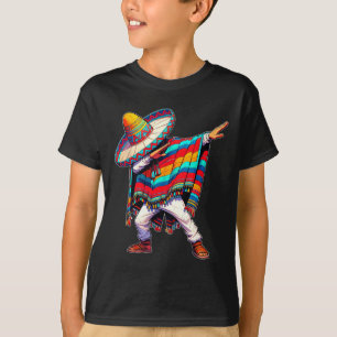 Dabbing Mexican Poncho Cinco De Mayo Men Sombrero T-Shirt
