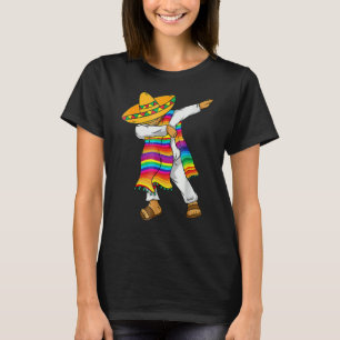 Dabbing Mexican Poncho Cinco De Mayo Serape Blank T-Shirt