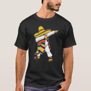 Dabbing Mexican Poncho Cinco De Mayo Sombrero T-Shirt