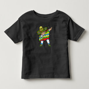 Dabbing Mexican Poncho Sombrero Cinco de Mayo Part Toddler T-Shirt
