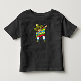 Dabbing Mexican Poncho Sombrero Cinco de Mayo Part Toddler T-Shirt