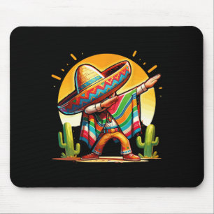 Dabbing Mexican Poncho Sombrero Dab Dance Cinco De Mouse Mat