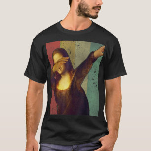 Dabbing Mona Lisa  Retro Art eacher T-Shirt